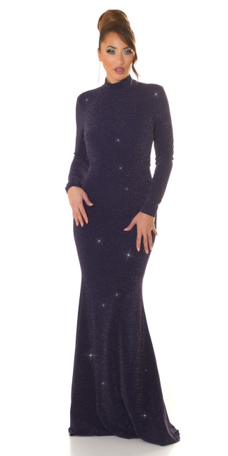 Red-Carpet Neck Evening Gown WOW! Navy